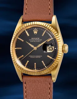 Rolex Datejust 1601 18k yellow gold Black