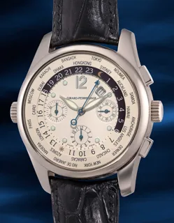 Girard-Perregaux WW.TC World Time Chronograph 49800.0.53.1041 43mm 18k white gold Cream