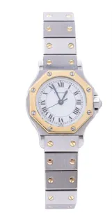 Cartier Santos Octagon 0907 | Stainless steel and Yellow gold