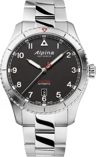 Alpina Startimer AL-525BW4S26B Stainless steel Black