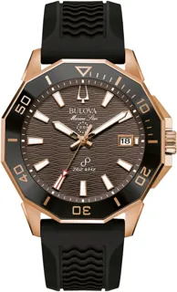 Bulova Marine Star 98B421 Rose Gold PVD Brown