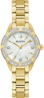 Bulova Sutton Ladies 98R297 Gold PVD White MOP