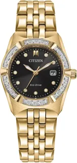 Citizen Corso Diamond Ladies EW2712-55E Yellow gold and PVD Black