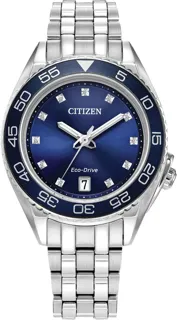 Citizen Diamond Ladies FE6160-57L Stainless steel Blue