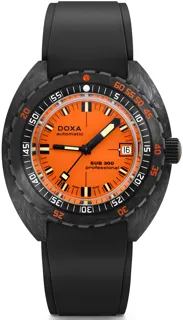 Doxa SUB 300 822.70.351.20 Carbon fiber Orange