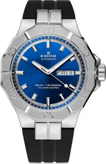 Edox Delfin 88008 3CA BUIN Stainless steel Blue