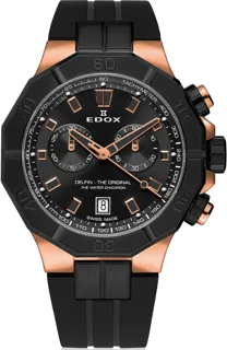 Edox Delfin 10113 37RNCA NIR Rose gold Black