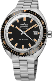 Edox Hydro Sub 80128 3NBM NIB Stainless steel Black