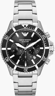 Emporio Armani Chronograph Mens AR11360 43mm Stainless steel Black