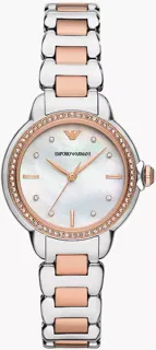 Emporio Armani Mother Of Pearl Ladies AR11569 32mm Steel White