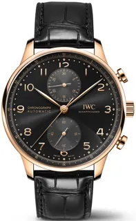 IWC Portugieser IW371625 Yellow gold Black