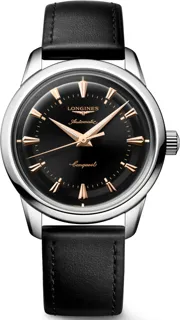 Longines Conquest L16494522 Stainless steel Black