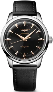 Longines Conquest Heritage L16504522 Stainless steel Black