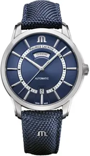 Maurice Lacroix Pontos Day Date PT6358-SS004-431-4 Stainless steel Dark Blue