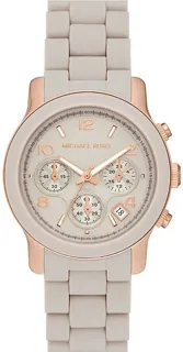 Michael Kors Runway Oversized Ladies MK7386 38mm Rose Gold PVD Gray