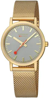 Mondaine Classic A660.30314.80SBM Yellow Gold PVD Grey