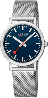 Mondaine Classic A660.30314.40SBJ 36mm Stainless steel Blue