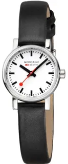 Mondaine Evo2 Black Vegan Grape Leather MSE.26110.LBV Stainless steel White