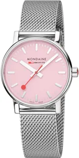 Mondaine Evo2 Sunrise MSE.35130.SM 35mm Steel Pink