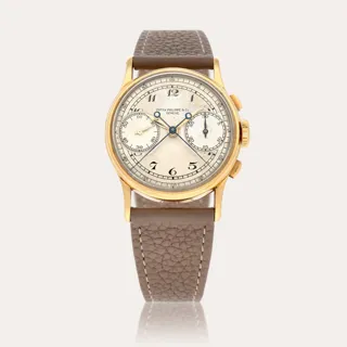 Patek Philippe Chronograph 1436 18k yellow gold Silver