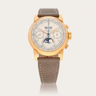 Patek Philippe Perpetual Calendar Chronograph 2499 18k rose gold Silver