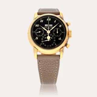 Patek Philippe Perpetual Calendar Chronograph 2499 18k yellow gold Black