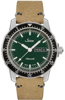 Sinn 104 St Sa I MG 104.0131 SAND NUBUCK BOAR LEATHER Stainless steel Green