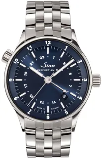 Sinn Frankfurt World Time 6060.013 Stainless steel Blue