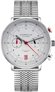 Sternglas Hamburg Chrono Silver S01-HC10-ME08 Stainless steel Silver