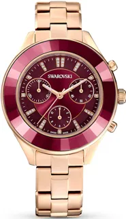 Swarovski Octea Lux Sport 5632475 37mm Rose Gold PVD Red