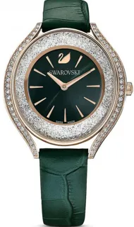 Swarovski Crystalline Aura 5644078 34mm Rose Gold PVD Green