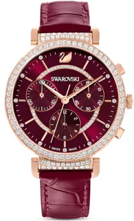 Swarovski Passage Chrono 5580345 36mm Rose Gold PVD Red