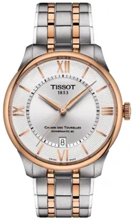 Tissot Chemin Des Tourelles T139.807.22.038.00 39mm Rose gold and Stainless steel Silver