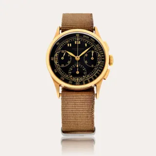 Universal Genève Compax 5922 18k yellow gold Black