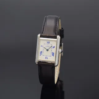 Cartier Tank 2416 Sterling Silver White