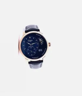 Glashütte PanoMaticLunar 1-90-02-11-35-61 Rose gold Blue