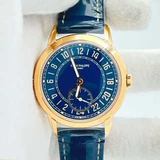 Patek Philippe Travel Time 5224R-001 42mm Rose gold Blue