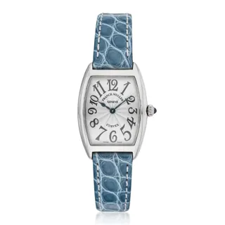 Franck Muller Cintree Curvex 1752 QZ 18k white gold Silver