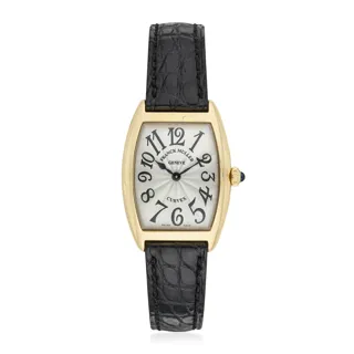 Franck Muller Cintree Curvex 1752 QZ 18k rose gold Silver