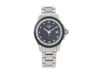 Longines Conquest L3.281.0.57.6 Ceramic and Stainless steel Black