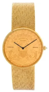 Corum Coin Watch 35mm Yellow gold Golden