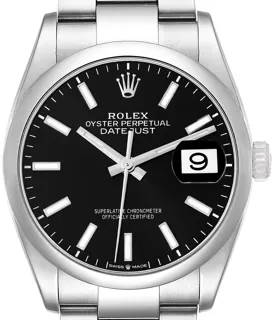 Rolex Datejust 36 126200 Stainless steel Black