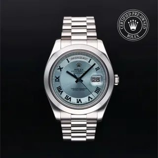 Rolex Day-Date II 218206 Platinum Blue