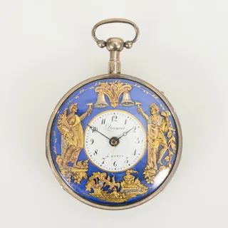 Breguet Brass and Gilt Blue and White