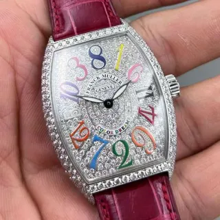 Franck Muller Crazy Hours 7851 CH 35mm White gold Silver