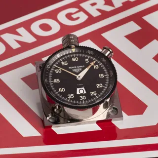 Heuer Monte-Carlo 542.701 57.6mm Brass Chrome Plated Black