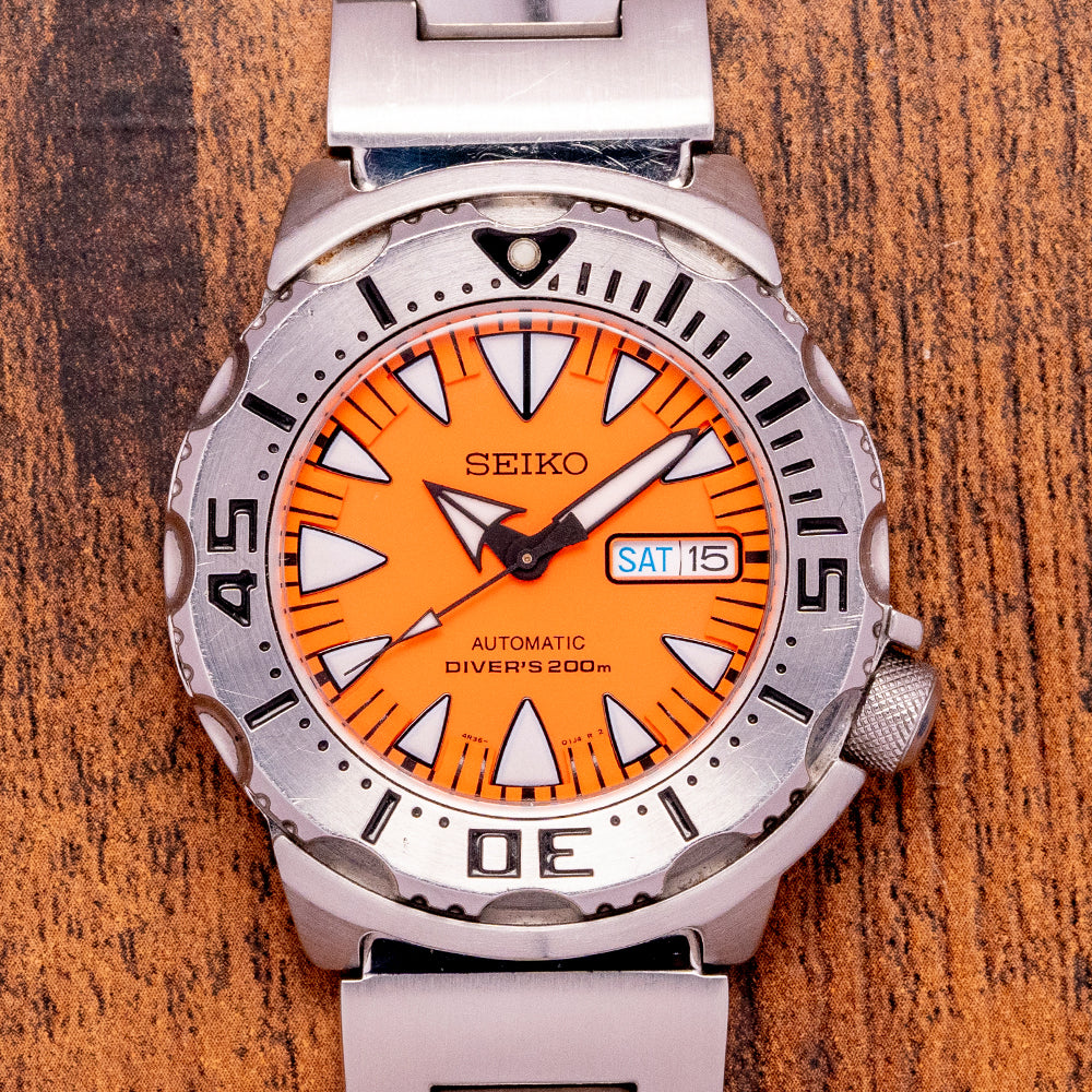 Seiko Monster SRP309 (4R36-01J0 Stainless steel Orange 2014 Seiko Monster SRP309 (4R36-01J0 Stainless steel Orange 2014