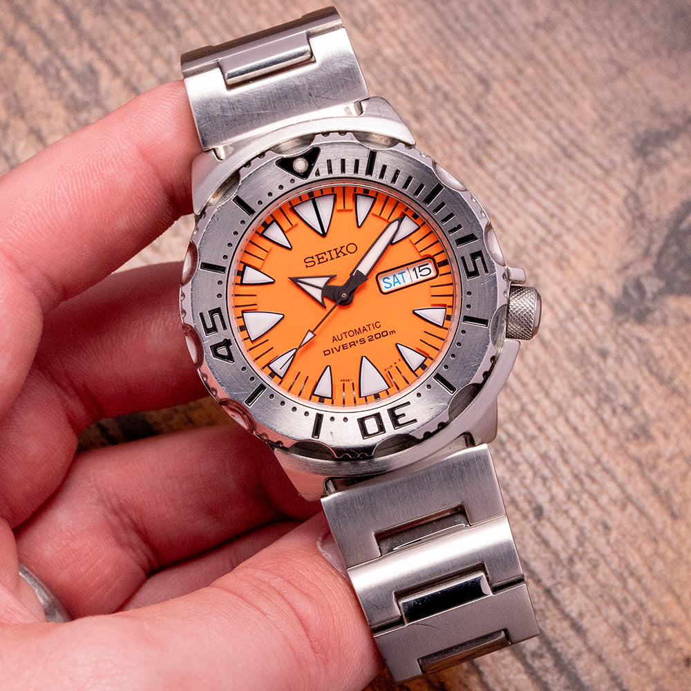Seiko Monster SRP309 (4R36-01J0 Stainless steel Orange 2014 Seiko Monster SRP309 (4R36-01J0 Stainless steel Orange 2014