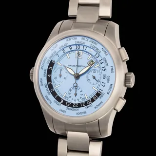 Girard-Perregaux WW.TC World Time Chronograph 4980 43mm Titanium Blue