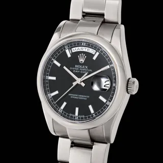 Rolex Day-Date 36 118209 White gold Black